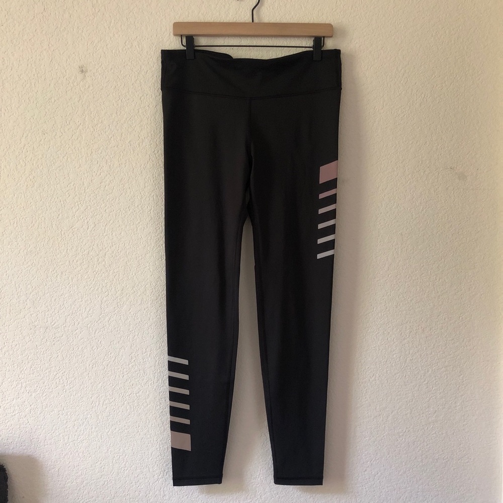 Gap GapFit Reflective Stripe Workout Leggings Sz L Tall